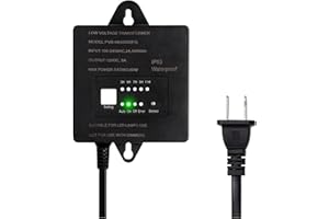 PAKTONVO 60W Low Voltage Transformer with Timer and Photocell Sensor, 120V AC to 12V DC, IP65 Waterproof, Supply for LED Landscape Light, Outdoor Spotlight, Pathway Light,Garden Light