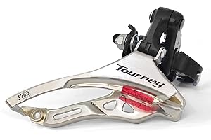 RAINFLOWWER Bicycle Front Derailleur FD-TY300 3 x 6/7 Speed Up/Down Swing, Bike Derailleur 3 Speed with Adjust Clamp Size 31.8mm 34.9mm for Mountain Bike Road Bicycle