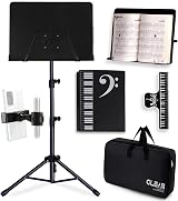 GLEAM Sheet Music Stand 5-in-1 Full Metal with Carrying Bag & Accessories view 1