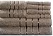 Lavish Home 8 Piece 100% Cotton Plush Bath Towel Set - Taupe 27.5