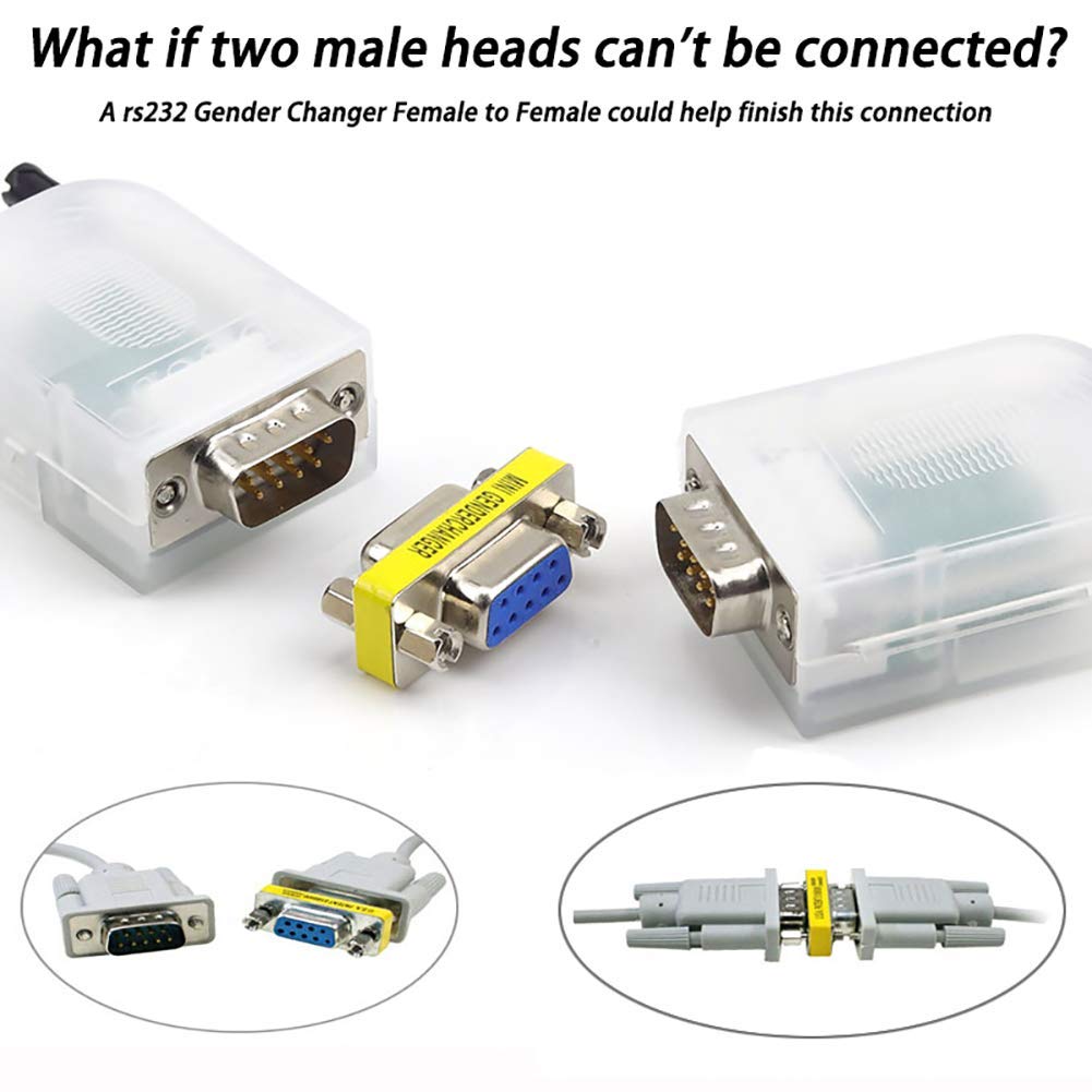 GTIWUNG Gender Changer DB9 9 Pin Seriell RS232 DSUBGender Konverter