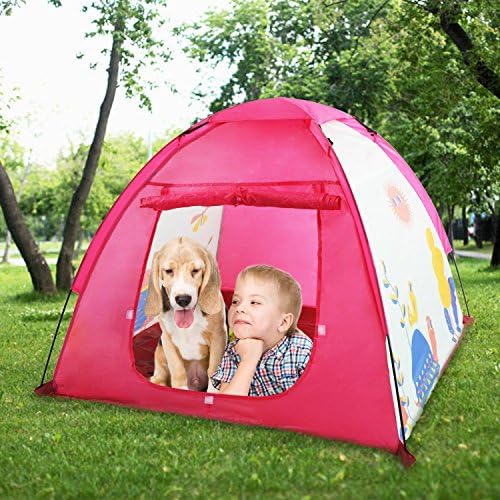 Kids Play Tent for Girls Indoors or Outdoors Children Play Tent Big Space Playhouse 47.2 x 47.2 x 35.4 inch Pink