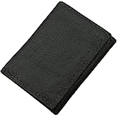 Genuine Buffalo Bison Trifold 9 Card Leather Wallet Handmade (Black)