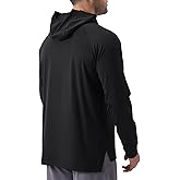 Fioboc Mens Hoodies Pullover Long Sleeve Gym Casual Fashion Sweatshirts Workout Quick Dry Lightweight Hooded Shirt