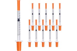 MIXUN 31G 1ml 5/16 Inch Lab Syringes, Disposable Individual Package, Pack of 25