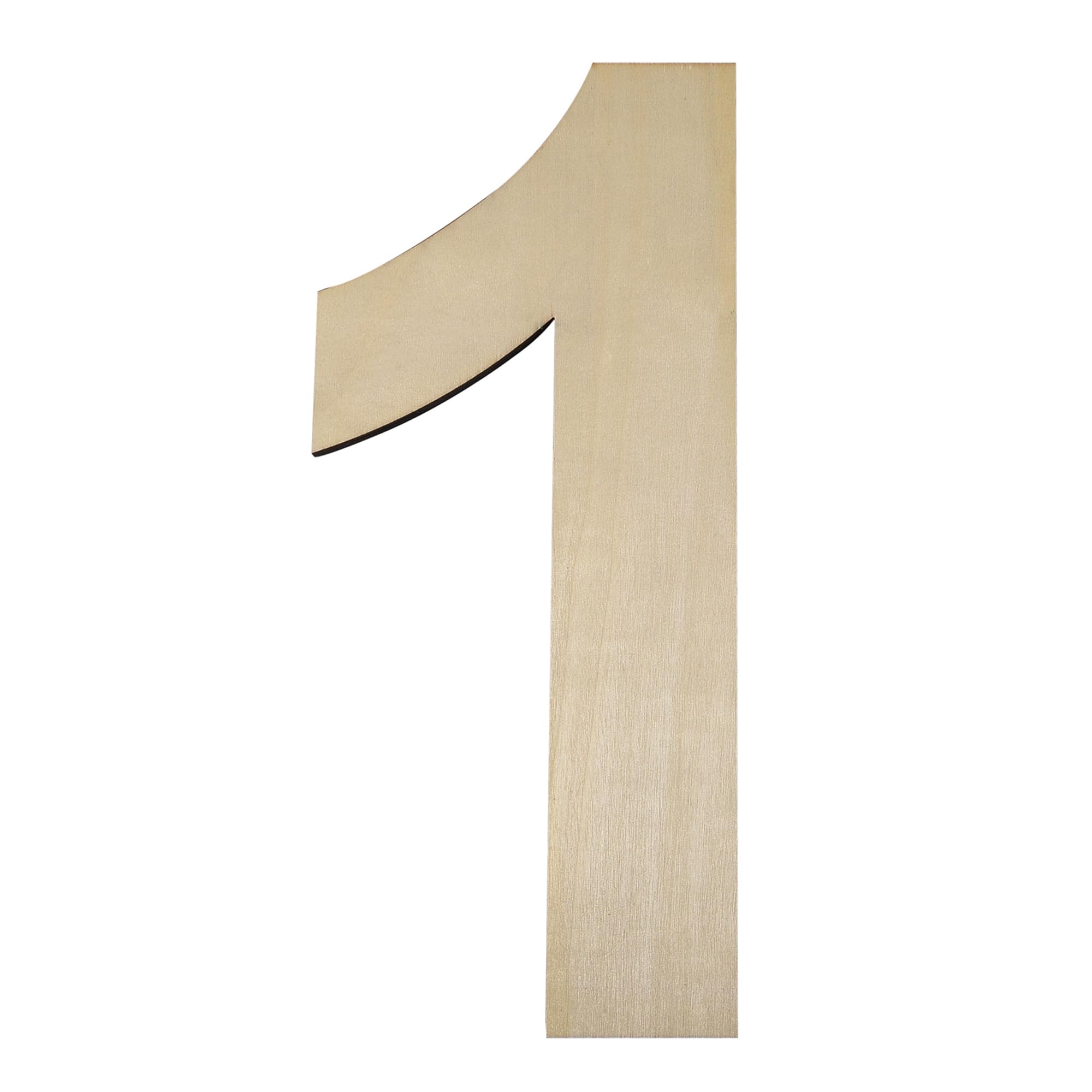Photo 1 of HILAZA 17 Inch Large Wooden Number 1, 1/4 Inch Thick Unfinished Blank Wood Number Slice Sign Board for Wall Decor, Craft, DIY Project, Birthday Wedding Party Decoration