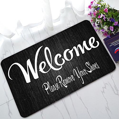 Custom Please Remove Your Shoes Non-Slip Doormat Indoor/Outdoor/Bathroom Doormat 30 x 18 Inches