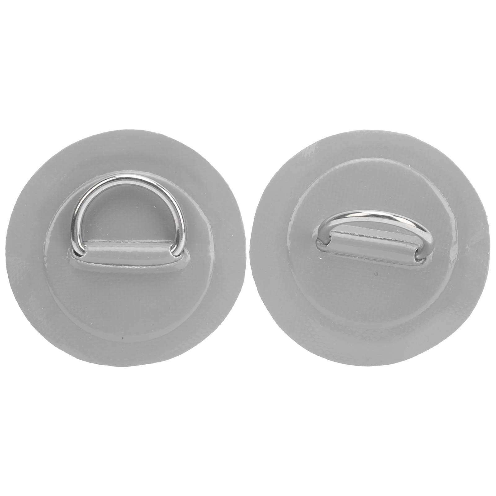 01 02 015 Stainless Steel D Ring, D‑Ring Pad Stainless Steel D-Ring Pad PVC Kayak D‑Ring Pad Stainless Steel D-Ring Patch for Inflatable Boat for Kayak(gray)
