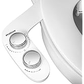 Auterfar Bidet Attachment for Toilet, Dual Nozzle with Self-Cleaning Bidet Toilet, Non-Electric, Easy Install, Ultra-Thin Bid