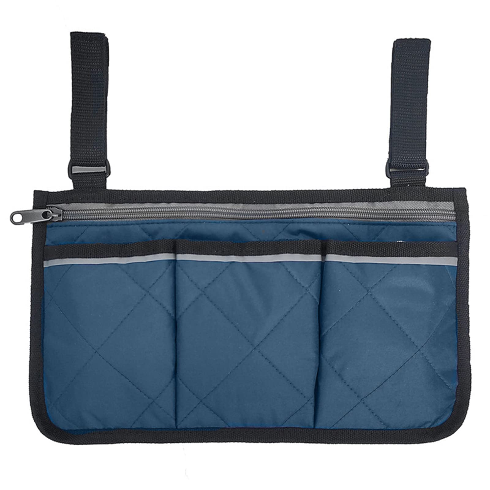 Secure Storage Bag for Wheelchairs, Mobility Aid Wheelchair Accessories Bag, Armrest Hanging Handle Holder Storage Bag for Wheelchairs, Pushchairs (Navy Blue)