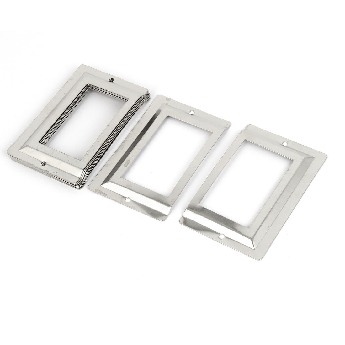 uxcell Post Office Library File Drawer Metal Tag Label Holder Silver Tone 10pcs