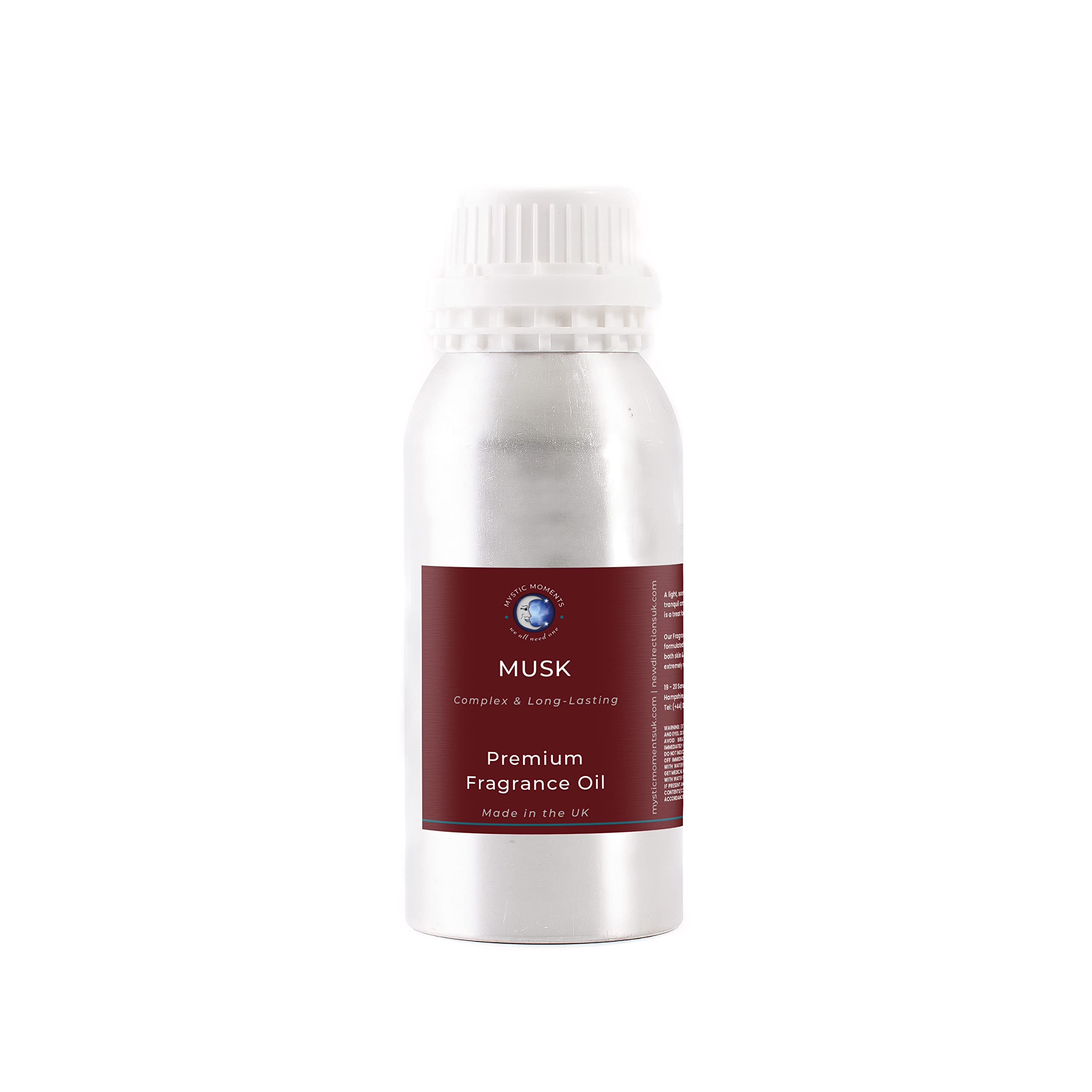 Mystic Moments | Musk Fragrance Oil 500g | Warm Soft Sensual Aroma for Candles, Soaps & Home Fragrance | Deep Comforting Scent for a Relaxing Atmosphere
