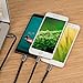Multi Charger Cable 3A PACK 2, 3 in 1 Multiple USB Syncing Data Charging Cable Flat Cord Lighting Type C Micro USB Compatible Most Phone, Android Cellphones (Black 3FT)