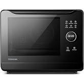 TOSHIBA 6-IN-1 Compact Steam Oven, Combi Oven Countertop with Convection Steam &amp; Bake, Ferment, Air Fryer, Slow Cook, Smart APP Control, 36 Preset Menus and Steam Cleaning, 20L