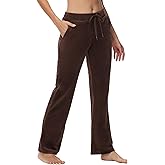 ROYAL MATRIX Womens Velour Pants, Straight Leg High Waist Soft Velvet Sweatpants Lounge Pajama Pants with Pockets