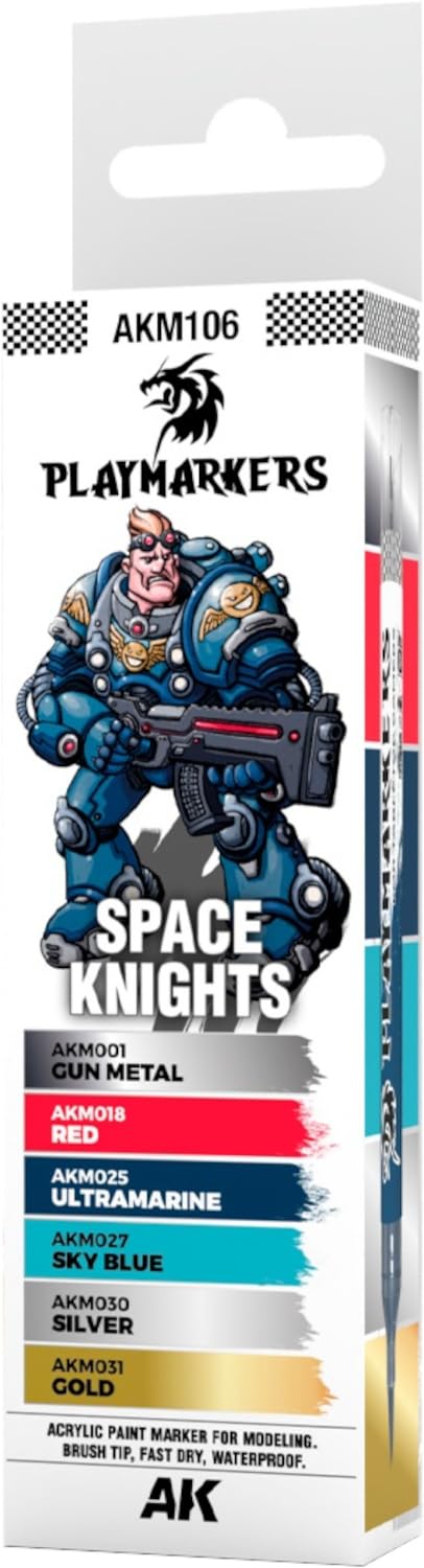 AK Interactive PLAYMARKERS Set AKM106 Space Knight (6X)