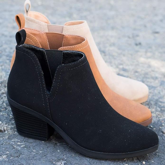 Coutgo Womens Western Booties Stacked
