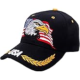 IZUS USA-Flag Eagles-Hat American Baseball-Cap Embroidered Base-Ball Dad Hat Cap for Men Women