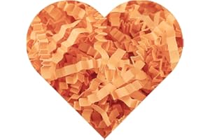 YHXKJ Crinkle Paper for Gift Box (1/2 LB) Crinkle Cut Paper Shred Filler,Shredded Paper Filler Packing Gift Wrap Easter Basket Grass Filler-Light Orange