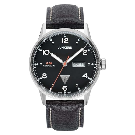 Junkers Herren Analog Automatik Uhr mit Leder Armband 69662