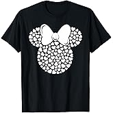 Disney Minnie Mouse Icon Filled with White Hearts T-Shirt Small