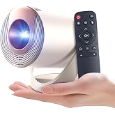 Mini Projector with WiFi and Bluetooth &amp; Android 4K Protable Smart Projector Auto Vertical Keystone Compatible with HDMI/Smartphone/USB for Movie/Gaming
