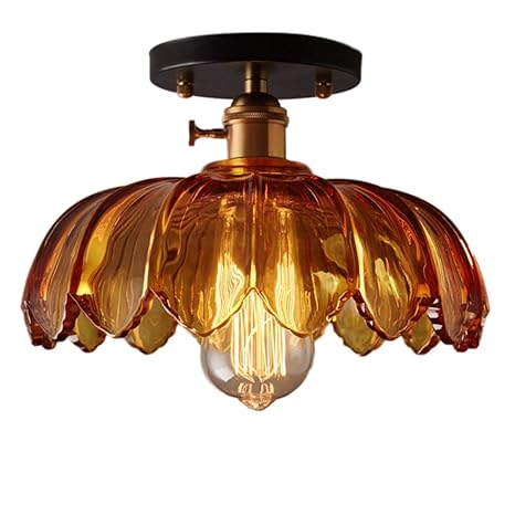 Topdeng Edison Ceiling Light Retro Flush Mount Classic Iron Art
