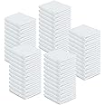 ZUPERIA 100% Cotton Terry Towels Cleaning Cloths, Pack of 50 (12" x 12") Multipurpose, Highly Absorbent, Reusable Cotton Rags, White Bar Towels & Cleaning Rags for Everyday Usage (White)