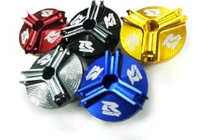 ZXXM Motorcycle Aluminum CNC Engine Oil Filler Plug Fill Cap Plug Screw Compatible With Suzuki Gixxer GSXR600 GSXR750 GSXR1000 Hayabusa GSXR1300 (BLACK)