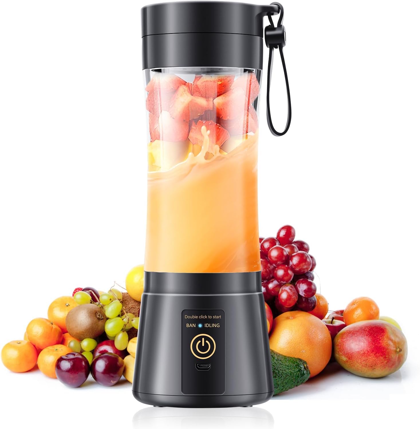 Photo 1 of Cordless Personal Size Portable Blender - 380Ml Blender Smoothies and Shakes, BPA Free Traveling Juice Cup with Powerful Blending, Freshly Squeezed in Sports/Travel/Home