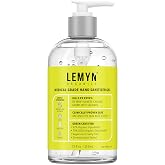 Lemyn Organics Orange Aloe Moisturizing Hand Sanitizer Gel 12oz Pump | Hand sanitizer pump, medical grade, moisturizing, orange scented gel, no drying, non-sticky, made fresh in USA