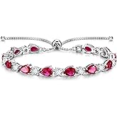 FANCIME Shine of Tears Birthstone Tennis bolo Bracelets Sterling Silver Tennis Bracelets Charm Fine Jewelry Birthday Gifts for Women Mom