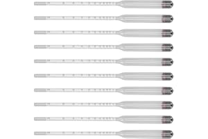 Garosa Hydrometer Set, Glass, Lightweight and Compact Beer and Wine Tester, 10 Pack for Home Brewing, Offices and Restaurants