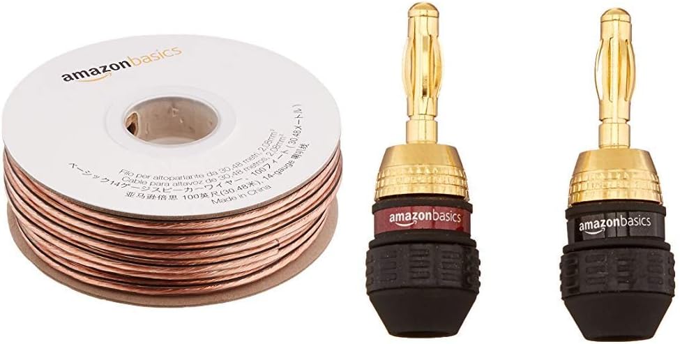 Basics 14-Gauge Audio Stereo Speaker Wire Cable - 100 Feet: Electronics