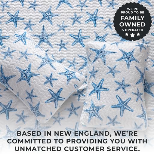 Twin Coastal Quilt Bedding Set, Summer Coastal Quilt with Sham, Beach 2