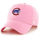47 Chicago Cubs Rose Team Color Primary Logo Clean Up Adjustable Strap Hat Cap, Adult One Size Fits All