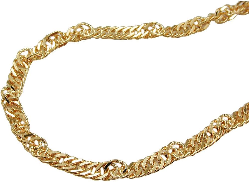 Necklace 518002 Singapore Chain 1.8mm 9ct Gold 45cm GALLAY Amazon