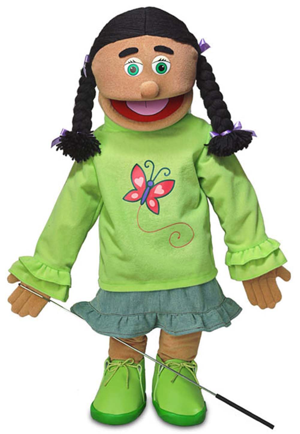 Jasmine, Hispanic Girl, Full Body, Ventriloquist Style Puppet, 65cm