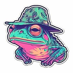Yoonek Graphics Frog Vinyl Decal Sticker for