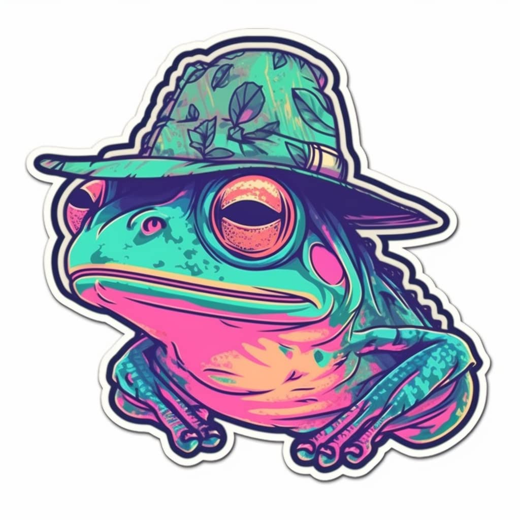 Yoonek Graphics Frog Vinyl Decal Sticker for