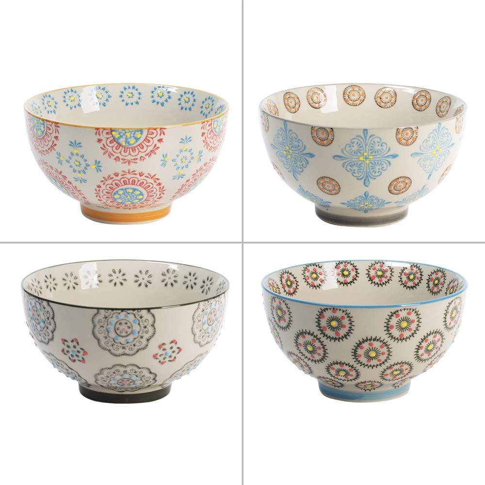 Table Passion Coffret 4 Bols 14 Cm Boheme Amazon Co Uk Kitchen Home