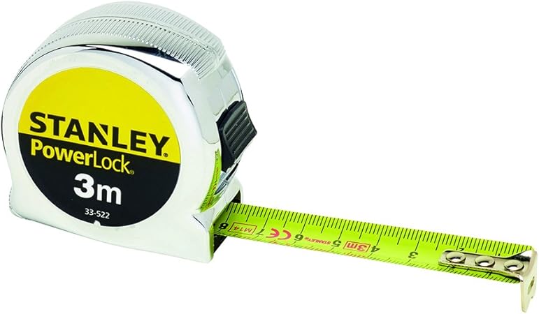 Stanley 0 33 522 Metre Ruban 3m Compacte Et Confortable Blocage Du Ruban Revetement Mylar Anti Abrasion Precision Classe Ii Position Du Zero Reel Et Crochet 3 Rivets Agrafe Pour Ceinture Amazon Fr Bricolage