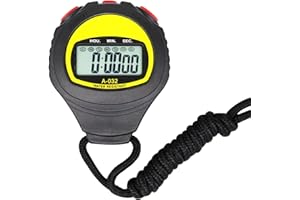 Sport Stopwatch Timer, Electronic Digital Stopwatch Timer Handheld Stop Watch with Alarm Feature Suitable for Sports Coaches 
