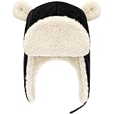 Sarfel Baby Winter Hat Sherpa Lined Toddler Winter Hats Boy Baby Girl Hats Infant Warm Hat with Bear Ears Toddler Beanie Cap