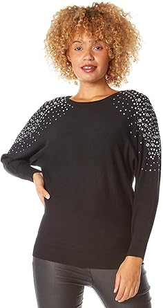 ladies black sparkly jumpers