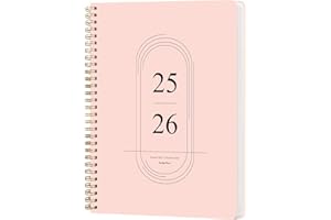 DOURA Monthly Planner 2025-2026, Calendar Book, Calendar planner 2025-2026, JAN 2025 - DEC 2026, 7" x 9.5", 24 Months for School Office Home Planning, Pink