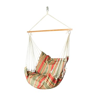 Slack Jack Cushion Fabric Swing (Green, Brown, Yellow and Red)