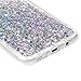YOKIRIN Galaxy S7 Edge Bling Case,Luxury Sparkle Shinning Protective Bumper 3D Bling Diamond Glitter Paillette Flexible Soft Rubber Gel TPU Protective Slim Fit Cover for Samsung Galaxy S7 Edge,Silvery