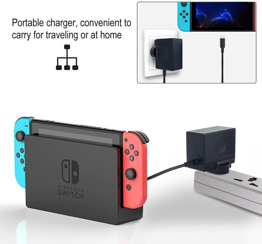 Charger For Switch Lite Ac Adapter Compatible With Amazon Co Uk Electronics