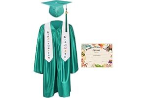 GraduationMall Kindergarten Graduation Cap Gown Stole Package with 2024 Tassel, Certificate